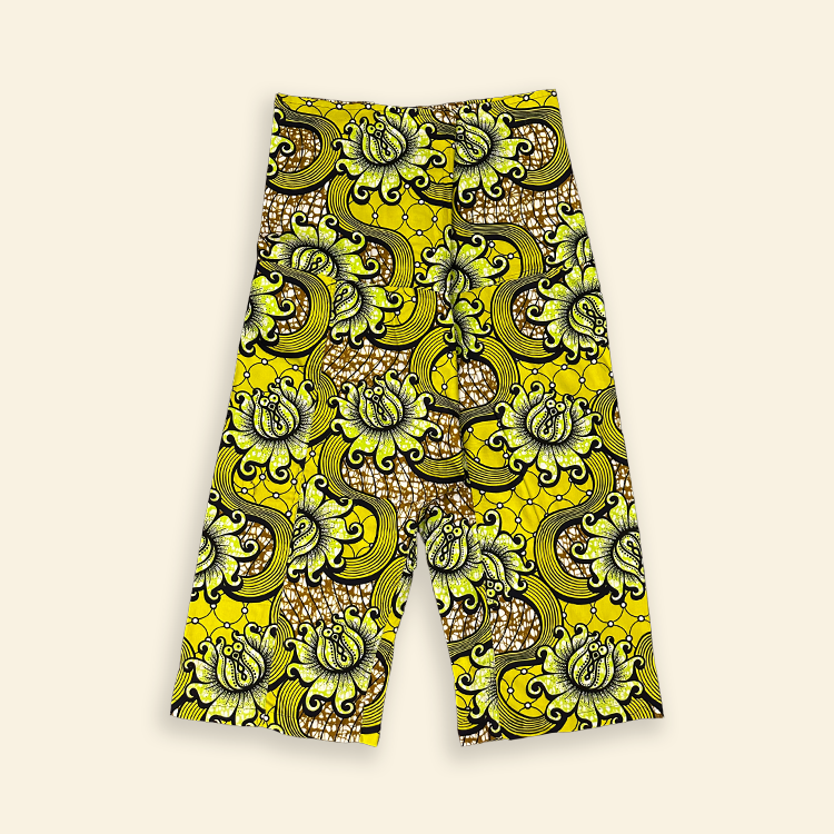 Origami African fabric pants - Lemon /Lime – Bounty & Full